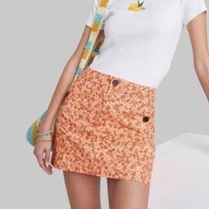 Wild Fable 2000s inspired floral mini skirt